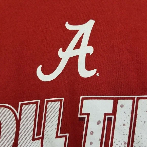 Alabama Football Shirt Mens XL Red White Roll Tide Long Sleeves Russel Athletic - Picture 6 of 11